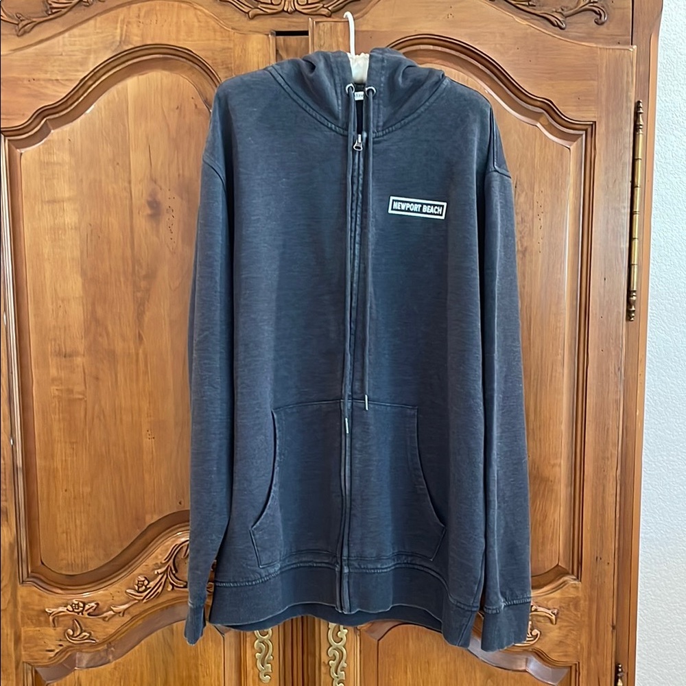 Newport  Coast Charcoal Gray  Zip Up Sweatshirt